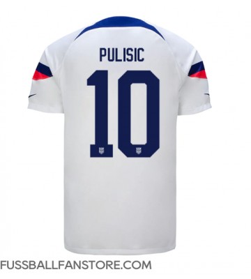 Vereinigte Staaten Christian Pulisic #10 Replik Heimtrikot WM 2022 Kurzarm